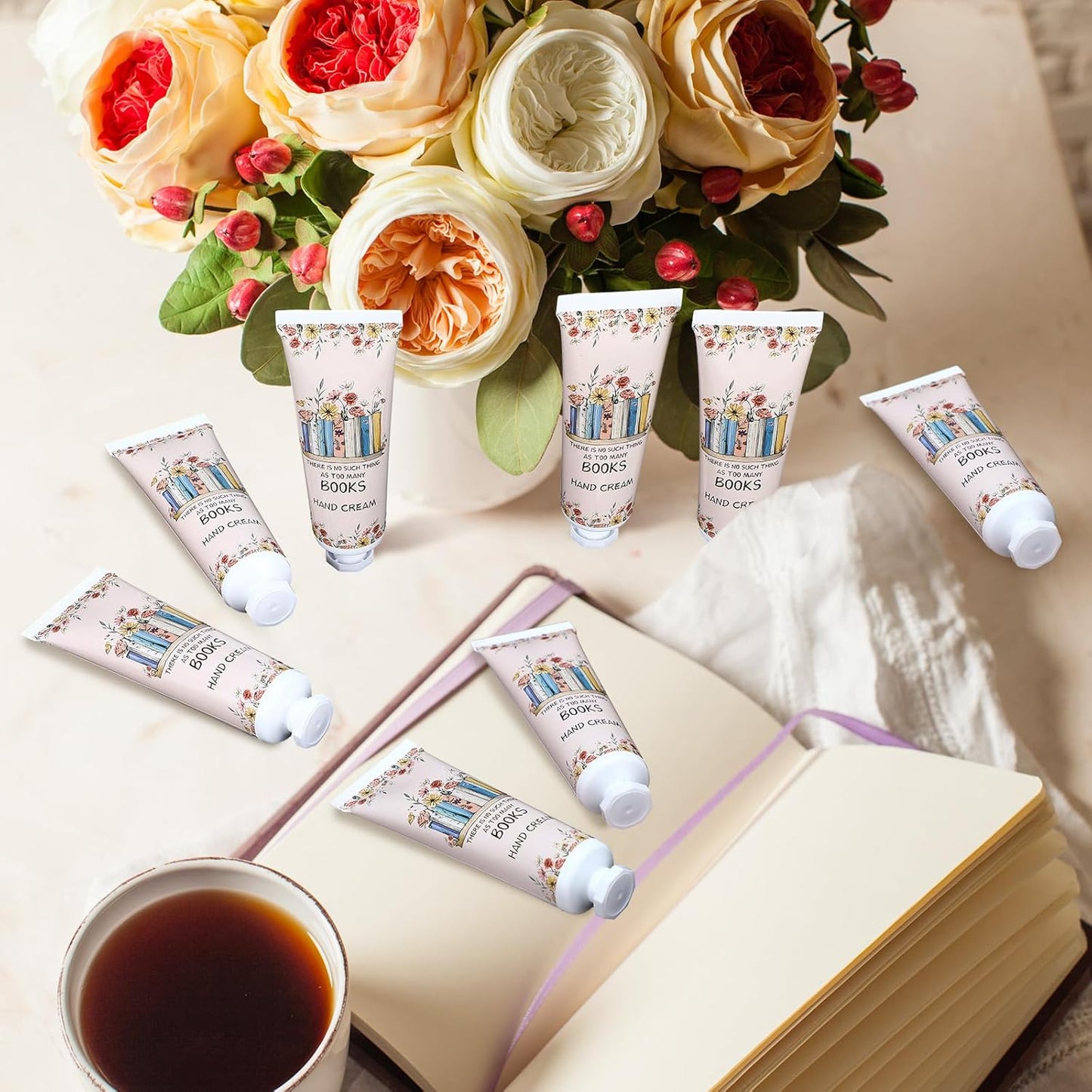 48 Pcs Christmas Hand Cream Set - Mini Travel Lotion for Dry Hands - Perfect Book Lover Gift & Stocking Stuffer