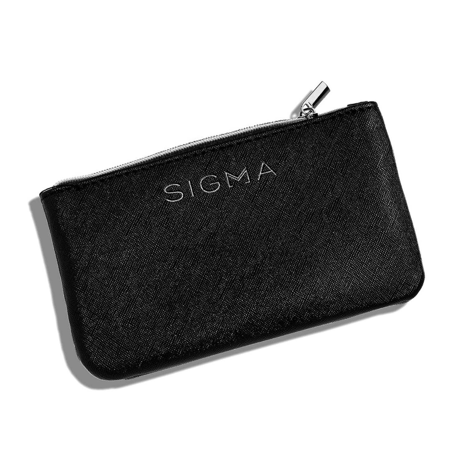 Sigma Beauty Glam ‘N Glow Mini Eye Makeup Brush Set – Set of 3 Eye Makeup Brushes for Blending, Shading, Lining, and Smudging, Includes Stylish Black Small Makeup Bag (4 Pcs)