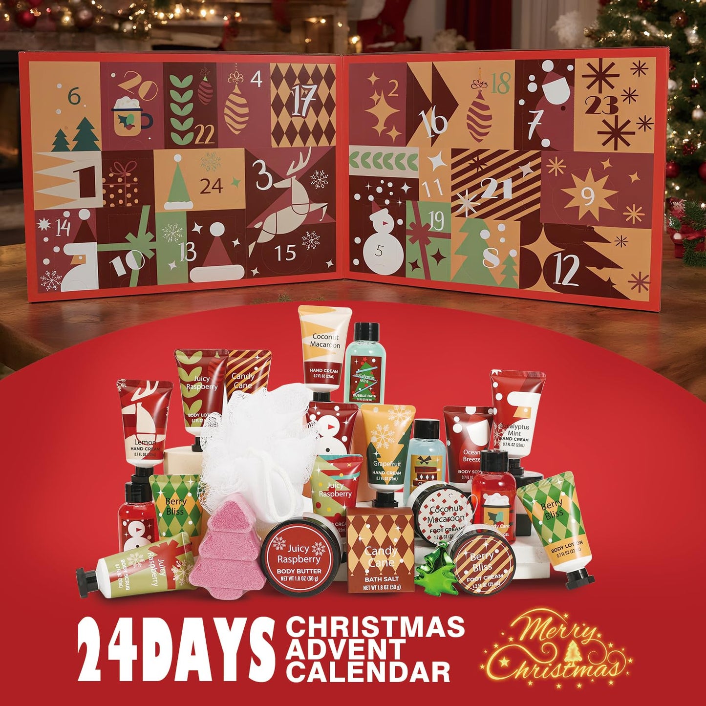 2025 Limited Edition Advent Calendar - Luxury Bath & Hand Cream Gift Set for Women