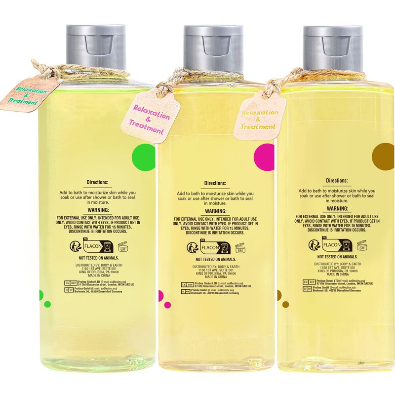 Autumn Shower Bath and Body Oil with Sweet Almond Jojoba, Shea Butter, Rose Water, Coconut Bath Oils Mother's Day Gift for Women, Multiuse Oil for Hair Dry Skin 26.4 fl oz (Pack of 3)