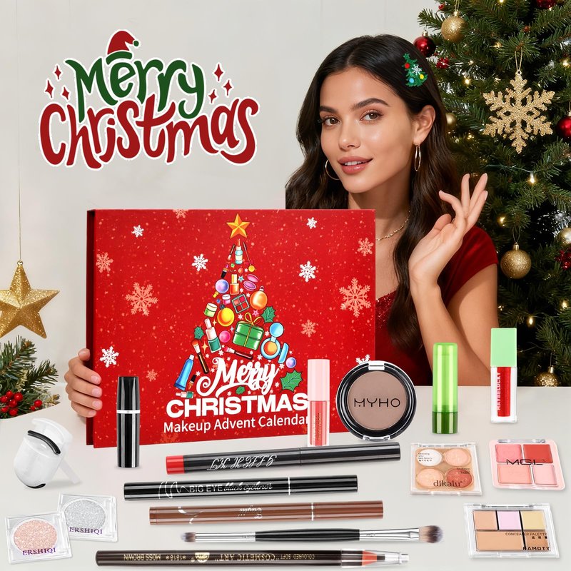 Zenoble Makeup Advent Calendar 2025, Advent Beauty Calendar 24 Days Christmas Countdown Full Makeup Surprise Gift Kit for Women & Teen Girls