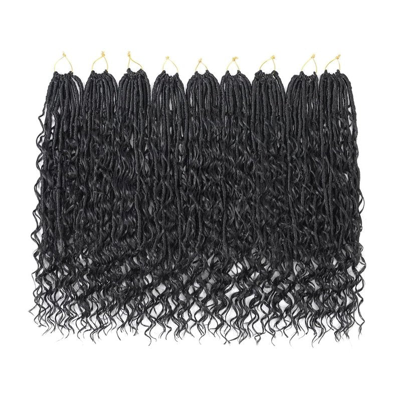 Goddess Locs Crochet Hair - 30 Inch Pre-Looped Bohemian Style with Curly Ends | Perfect for Black Women