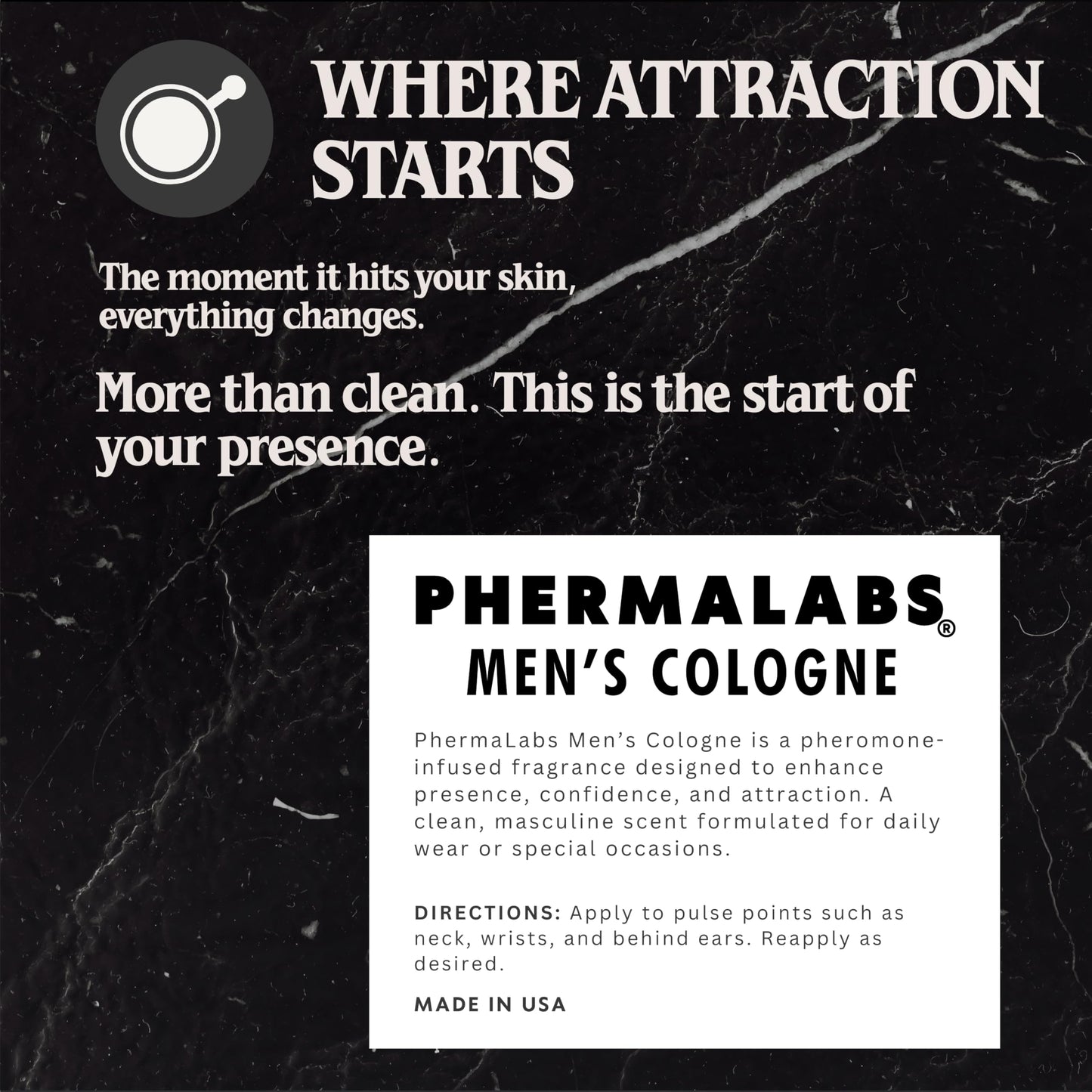 PHERMALABS Blue Pheromone Cologne for Men – Premium Long Lasting Masculine Fragrance Spray, Luxury Eau de Toilette, Confidence Boosting Attraction Scent, Fresh Woody Marine Profile, 1 Fl Oz