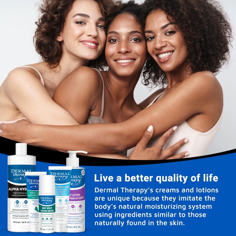 Dermal Therapy Alpha Hydroxy Lotion – 10% Urea + 10% Lactic Acid, Fragrance-Free Body Lotion for Dry, Cracked Skin, Non-Greasy Exfoliating Moisturizer & Keratosis Pilaris Treatment, 16 fl oz (474 ml)