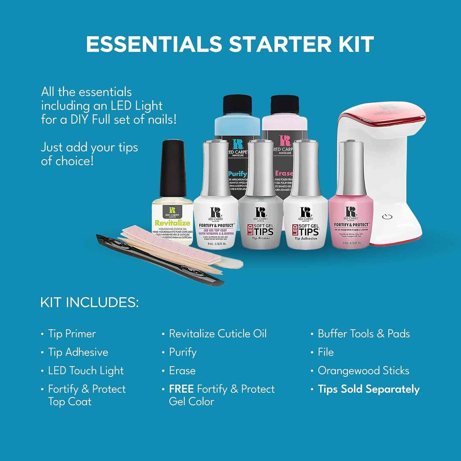 Red Carpet Manicure Soft Gel Tip Kit - FREE 110 Carat Medium Square Nail Tips