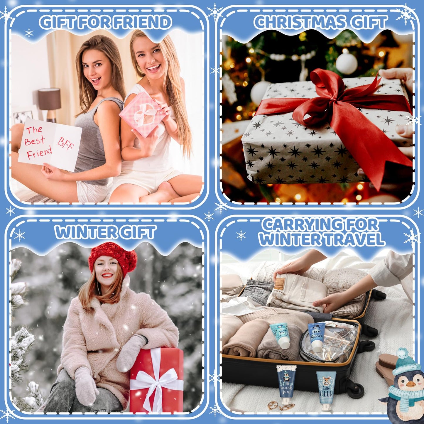 Dansib 36 Winter Hand Cream Bulk Winter Holiday Hand Lotion Party Gifts for Women Moisturizing Cracked Care Scented Lotion 1.1 Fl oz Travel Size Dry Skin Xmas Stocking Stuffers Men Coworkers