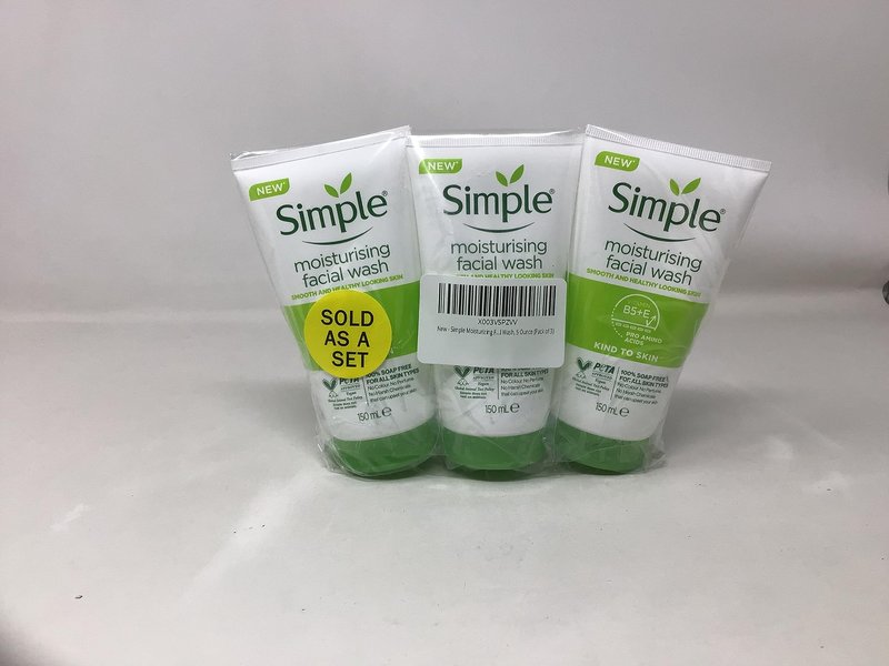 Simple Moisturizing Facial Wash, 5 Ounce (Pack of 3)