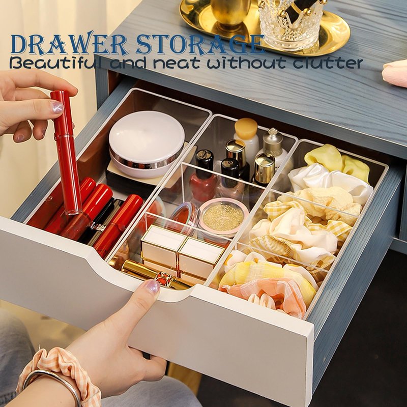 LONTOHCE Acrylic Organizer 4-Piece Makeup Organizer Set