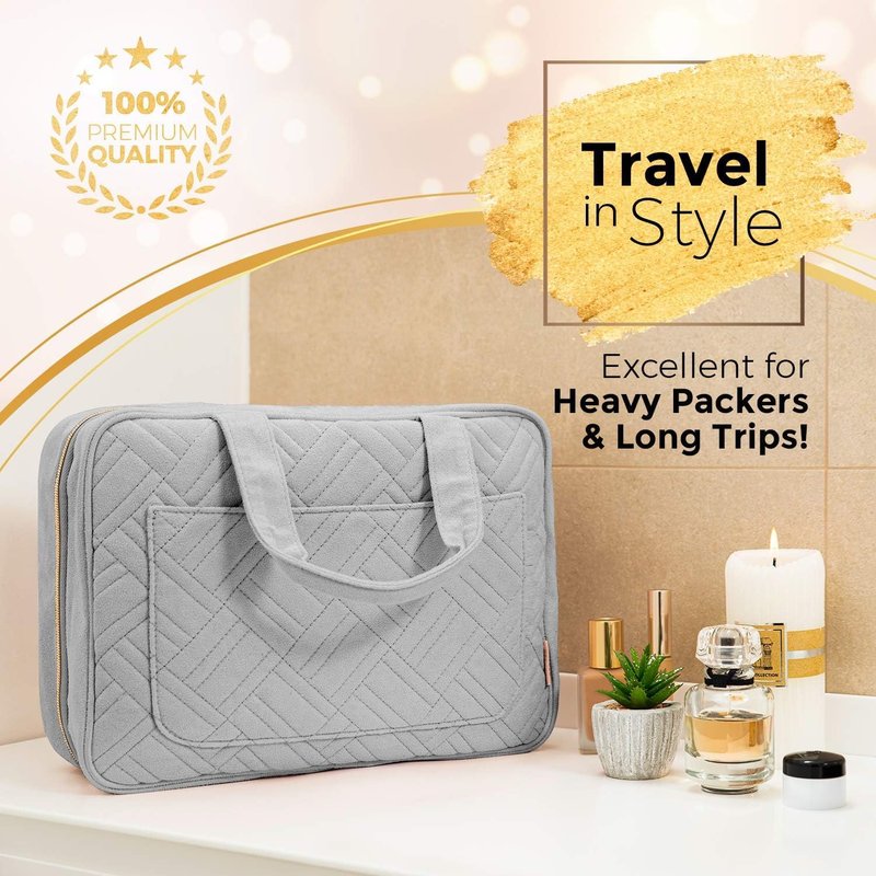 Large Hanging Travel Toiletry Bag for Women - Makeup & Bathroom Organizer | Versatile Accessories & Essentials