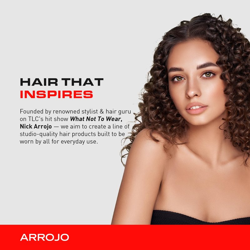 Arrojo Curl Defining Gel, 5.1 fl oz – Moisture-Rich, Firm Hold Wavy & Curly Hair Gel - Paraben-Free & Sulfate Free & Cruelty-Free Frizz & Heat Damage Protection