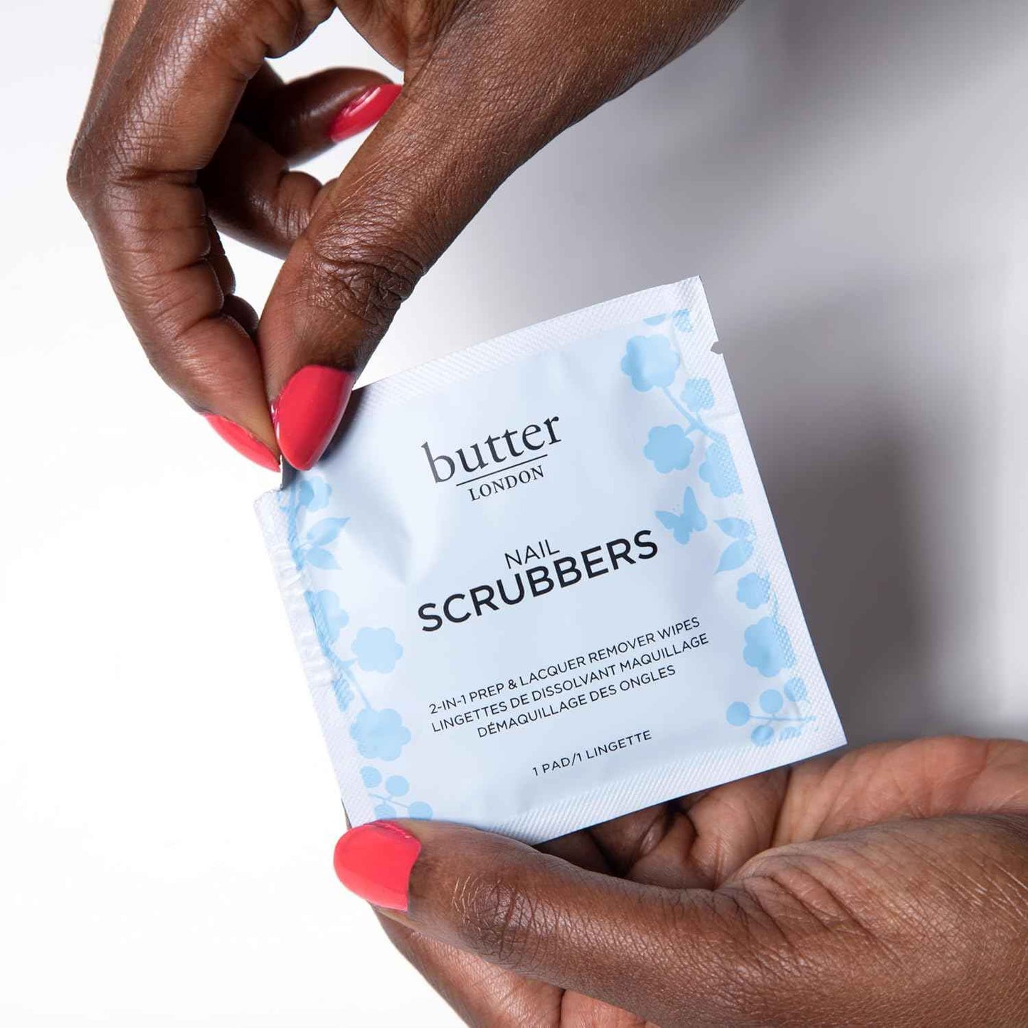 Butter LONDON 2-in-1 Nail Polish Remover Pads - Travel-Friendly Gel Scrubbers, Cruelty-Free