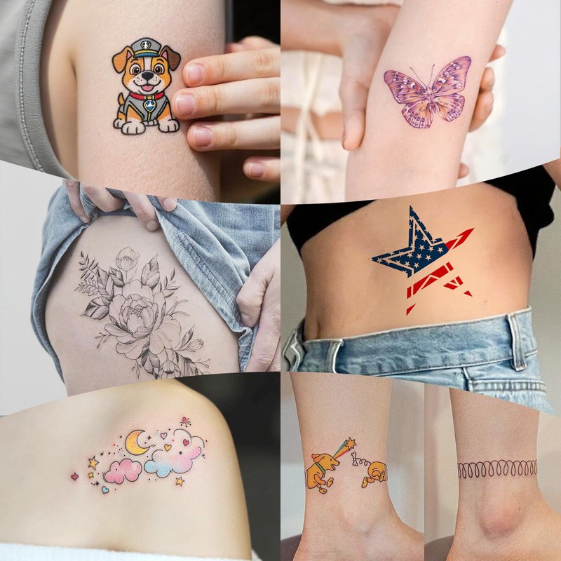 Printable Temporary Tattoo Paper for INKJET Printer, 30-Sets Custom Tattoo Printer Sticker 8.5X11", DIY Personal Clear Transfer Paper for Kids, Family, Christmas, Birthdays, Parties, Festivals