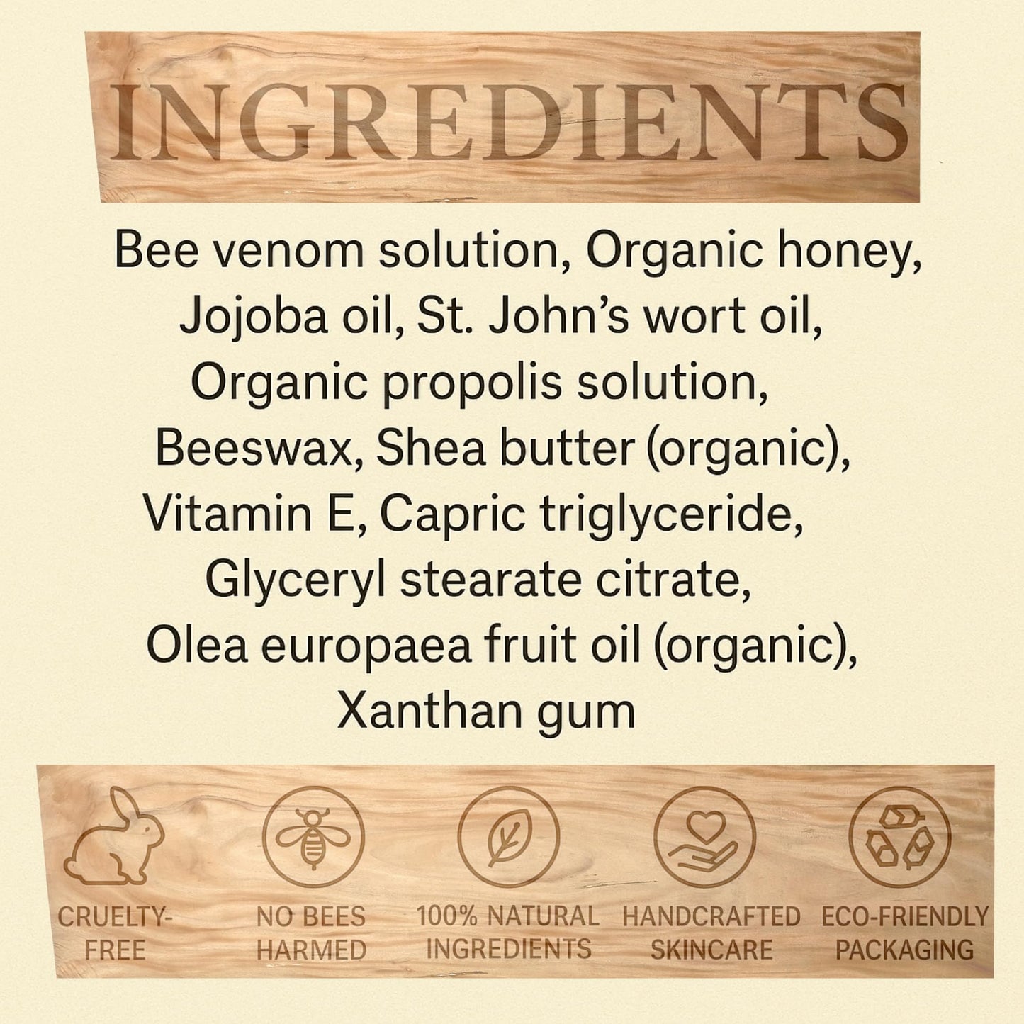 STING OF BEAUTY Anti-Aging Face Cream – Bee Venom & Propolis for Wrinkles & Firming, Visible Lifting Effect, Made with Propolis from Our Own Beehives, 1.7 oz