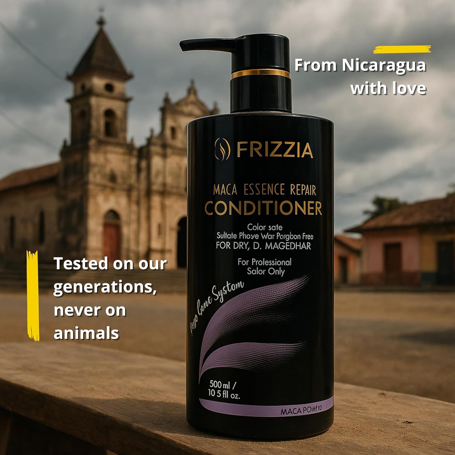 Professional Hair Conditioner - Maca, Argan & Vegetable Collagen for Repairing & Strengthening Damaged Hair | 500ml