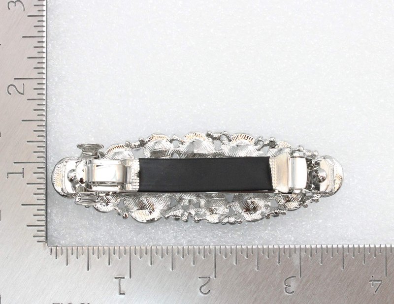 Faship Gorgeous Navy Blue Premium Rhinestone Crystal Hair Barrette Clip