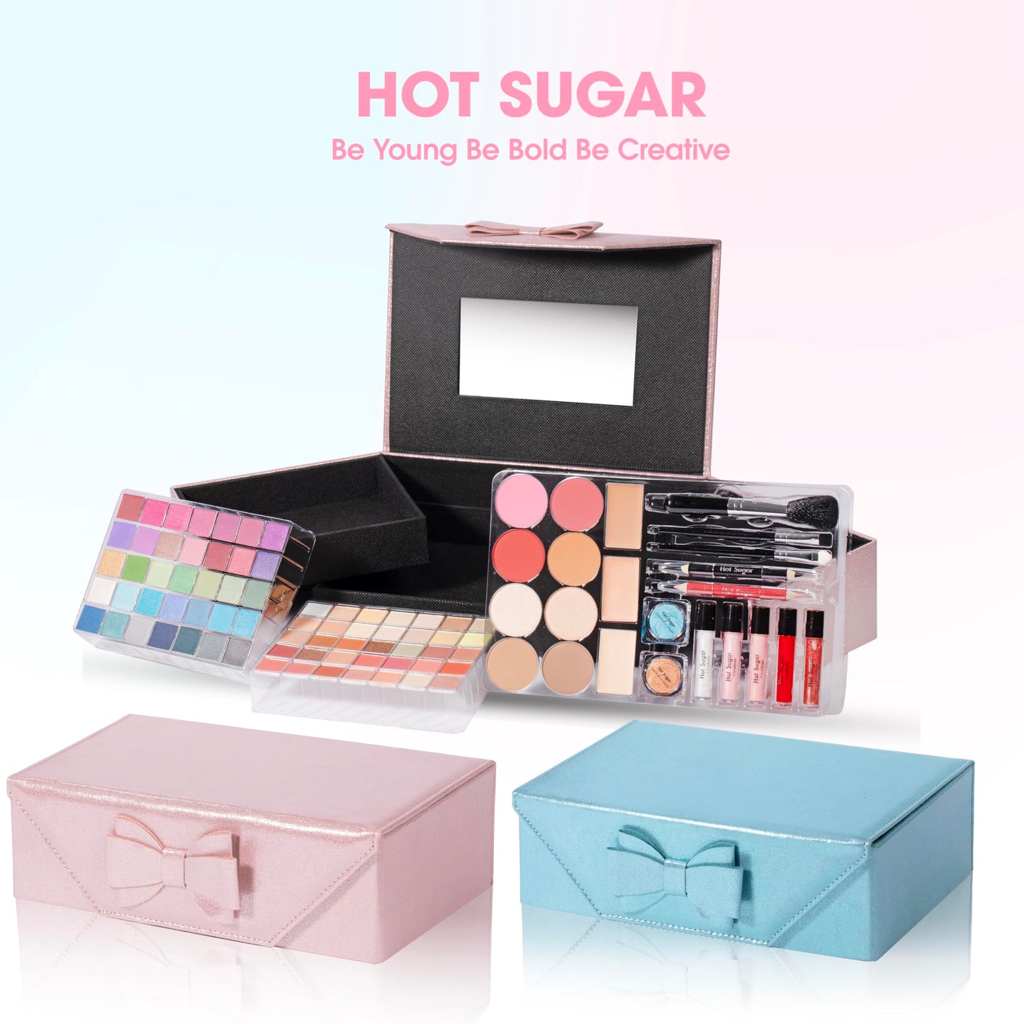 Hot Sugar Makeup Kit for Teenagers, Beginner Makeup Gift Set for Women Full Makeup Kit (Pink)