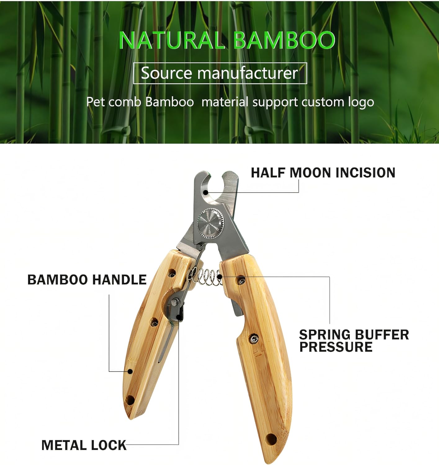 Pet Nail Clippers for Dogs & Cats - Stainless Steel Grooming Tool with Safe Grip, Eco-Friendly Design
