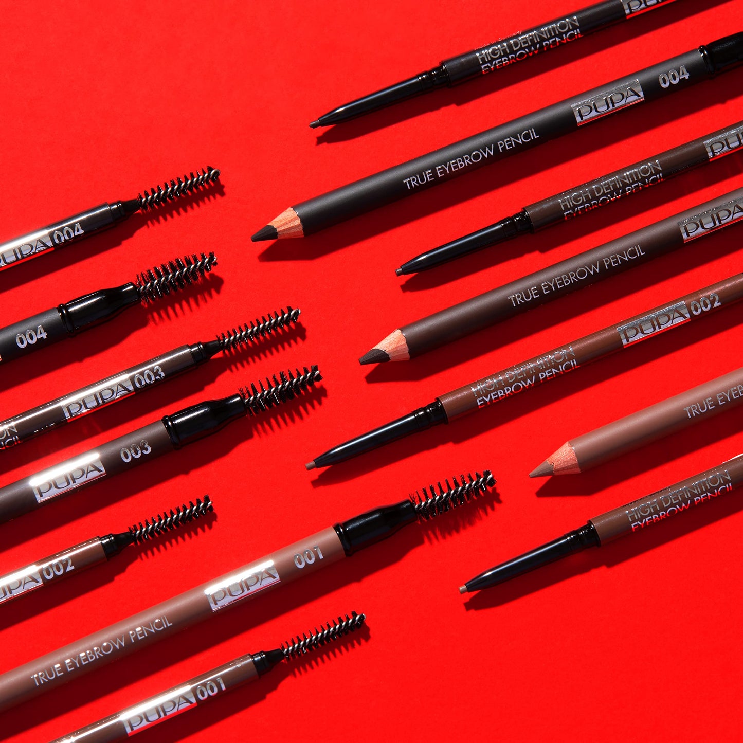 Pupa Milano High Definition Eyebrow Pencil - Easily Shape And Define Flawless Eyebrows - Fill And Volumize For Beautiful Thick Brows - Sculpt Arches With Smooth Precision - 004 Extra Dark - 0.003 Oz