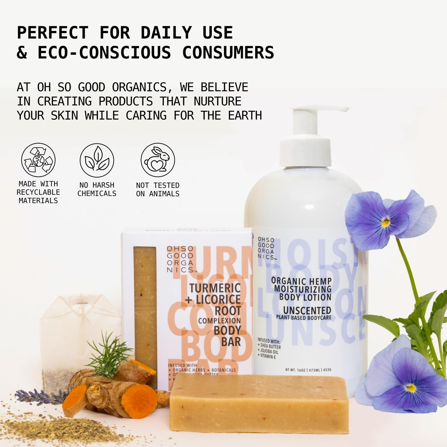 Natural Organic Soap Bar with Turmeric for Face and Body, Exfoliating Bar Soap, Infused with Licorice Root, Herbs, Botanicals, Shea Butter and Essential Oils, 4oz, 3 Pack Turmeric Soap Bar