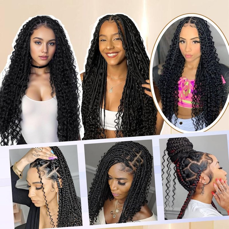 Human Boho Braiding Hair - 120g Deep Wave Bulk Curly Bundles | 16 Inch No Weft for Braids