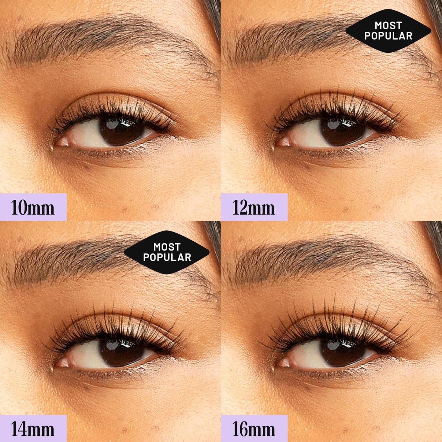 Dawn Natural Faux Eyelash Clusters - 12mm DIY Lash Extensions | Lightweight, Lifelike & Cruelty-Free - 3 Pack