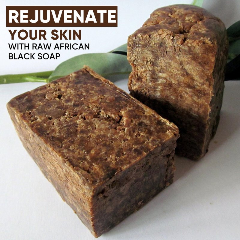 HERBOGANIC Raw African Black Soap (Raw African Black Soap 6 Oz. (Pack of 12))
