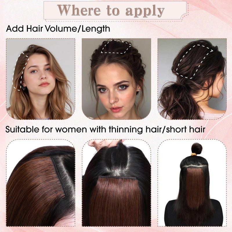 SEGO Short Clip in Hair Extensions for Women, 100% Human Hair, Mini Hairpieces with 2 Clips, Add Hair Volume and Length, 2 Pcs, 6 Inch, 20g, Platinum Blonde