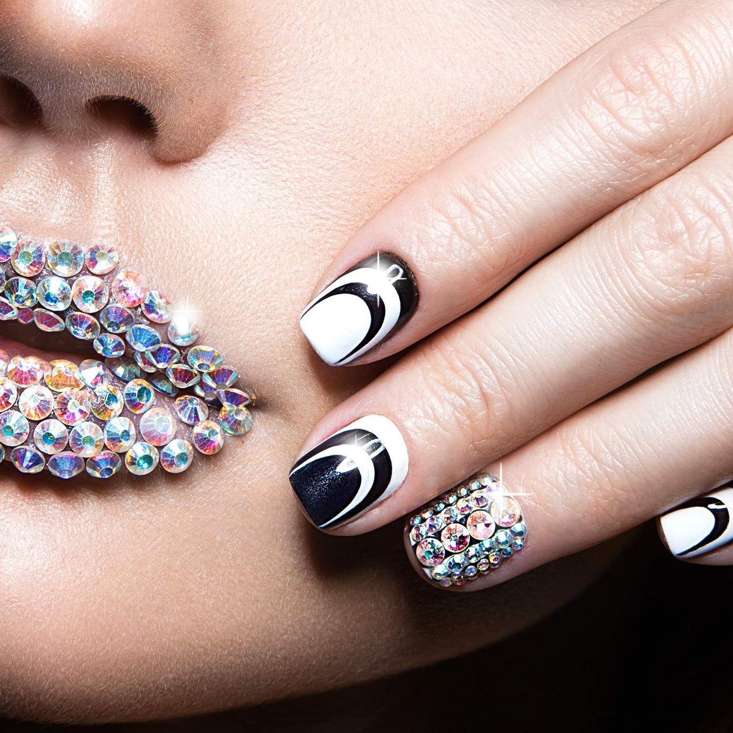 Nail Art Kit for Girls - Beginner Set with Rhinestones, Crystals, Tweezer & Dotting Tool | Perfect for Creative Designs