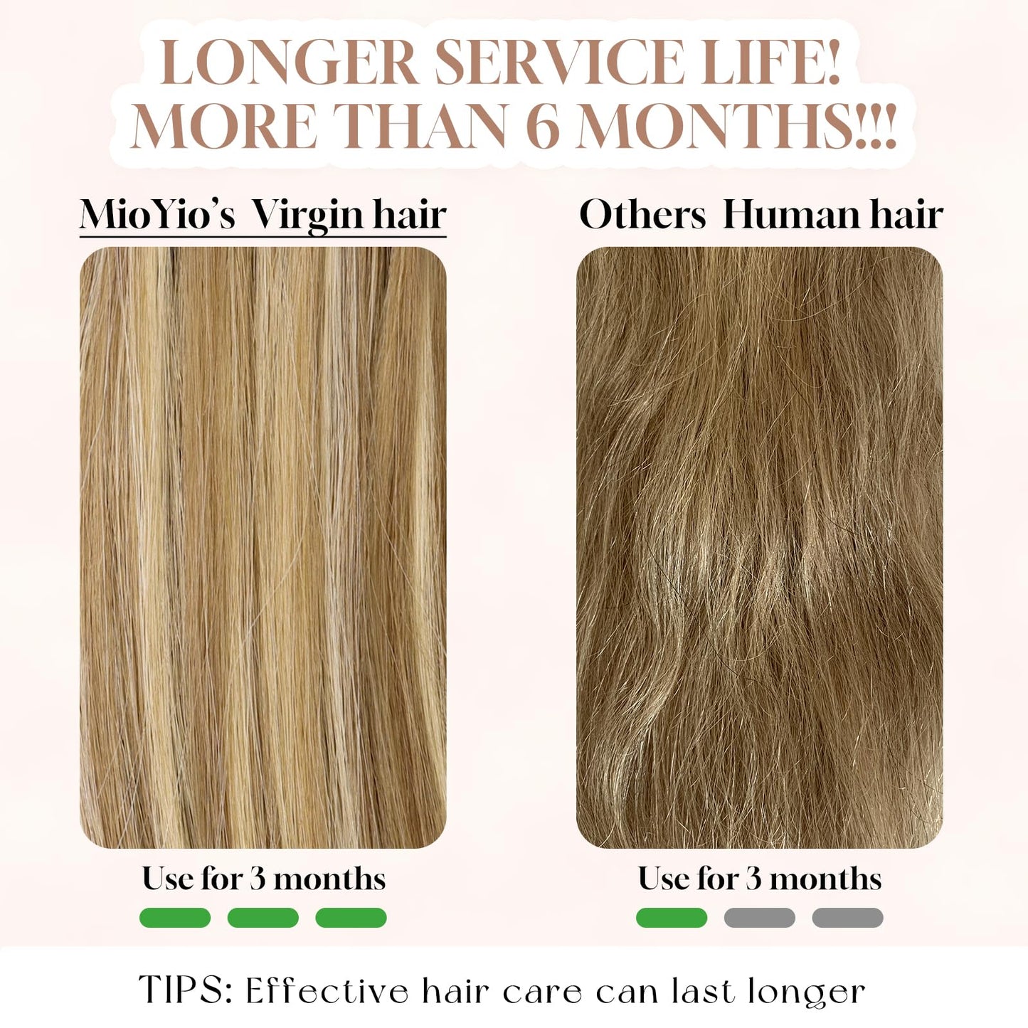 MioYio Microlink Hair Extensions Human Hair 18613 Blonde 30g/38s/Pack 18inch Microbead Micro Loop Hair Extensions Real Human Soft and Glossy Longer Life