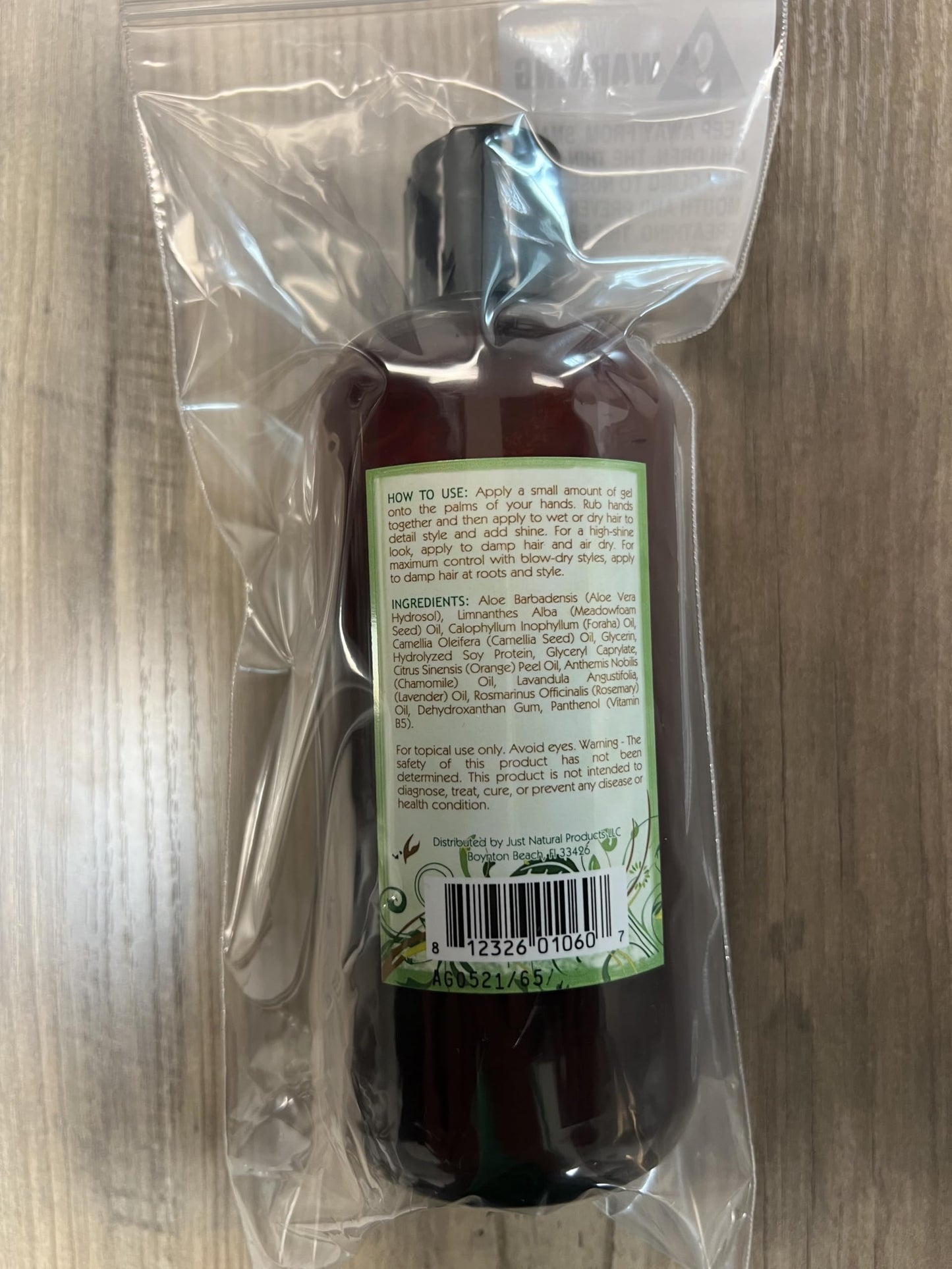 Just Nutritive Herbal Gel for Curly Hair | Frizzy Hair Styling and Conditioning Gel | 16 Oz