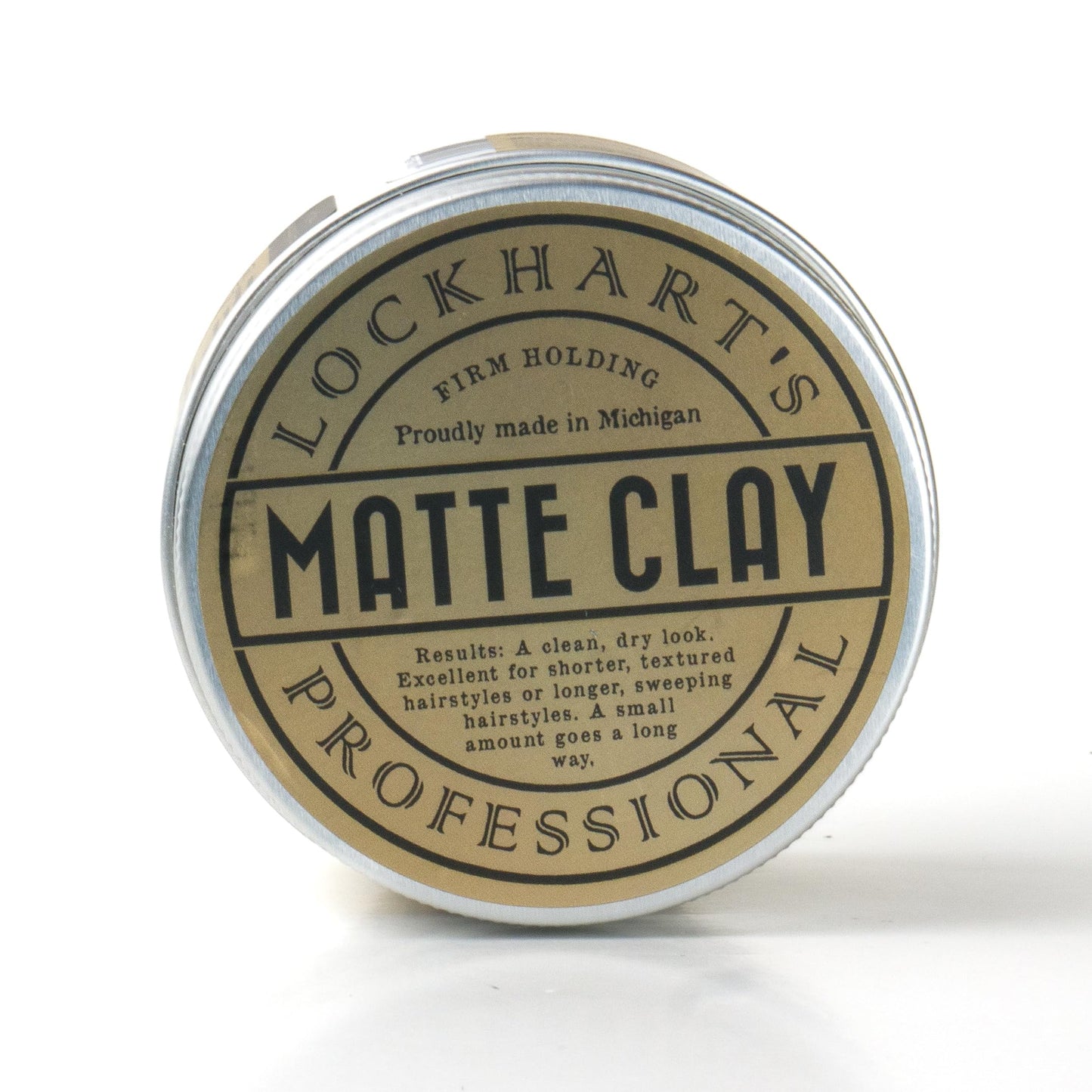 Lockhart’s Classic Matte Clay - Handcrafted Pomade For Men - Made With Kaolin & Beeswax - Medium/Firm Hold, Natural Matte Finish - Handcrafted Styling Clay for a Professional, Textured Look (3.4oz)