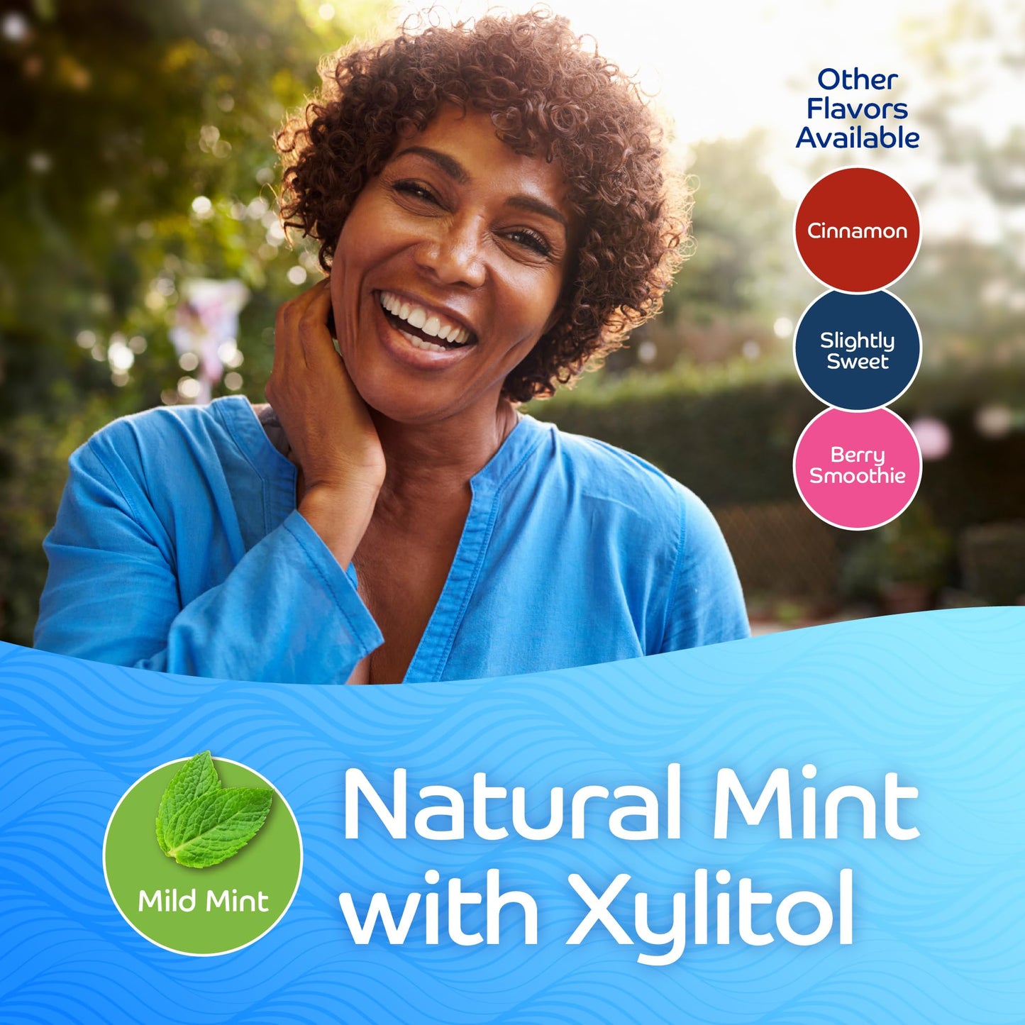 Oracoat XyliMelts for Dry Mouth Night Time or Day - Moisturizing Dry Mouth Adhering Discs, Sugar Free with Xylitol, 40 Count - Pack of 3, Mild Mint Flavor, 8-Hour Relief