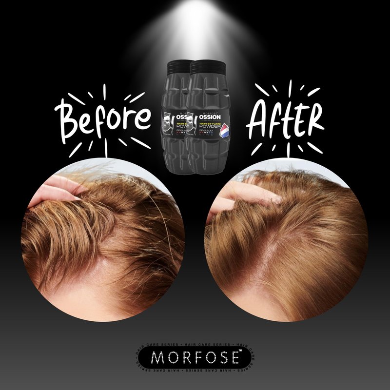 Morfose 3in1 Hair Styling Powder Dust - Matte Look, Volume, Strong Hold - Powder Play Hair Powder - Volumizing Hair Powder for Effortless Style and Texture 0.7 oz