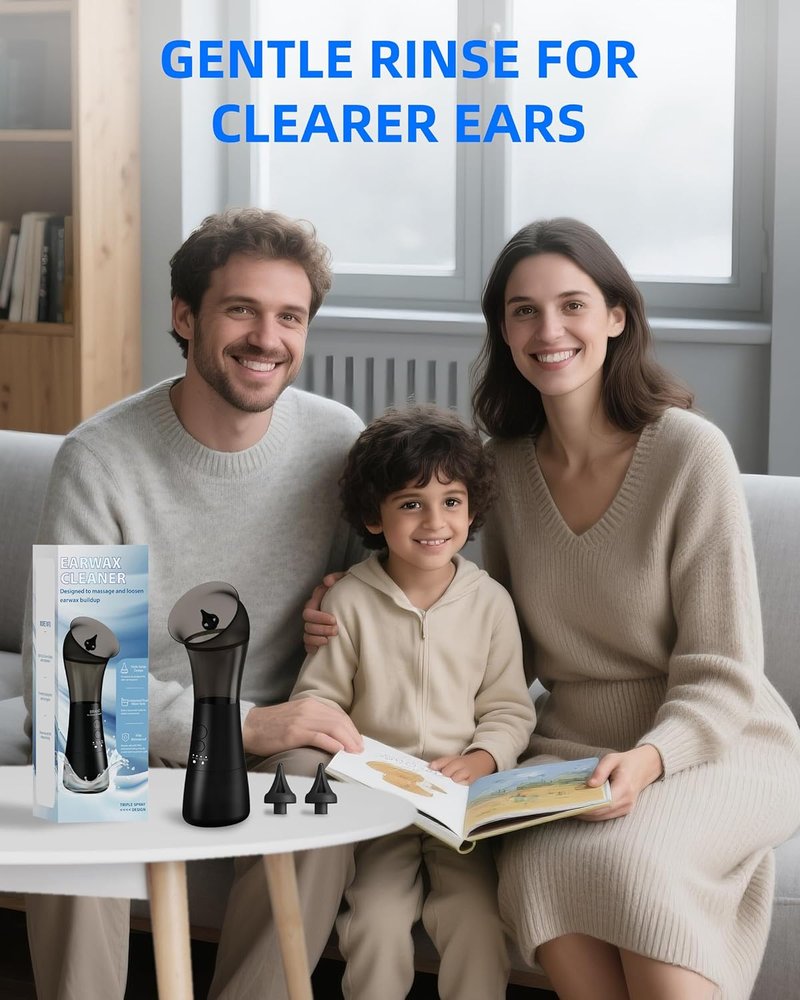 Ear Wax Removal Kit - VINIPO Electric Rechargeable Ear Cleaner with 4 Cleaning Modes & Sewage Tank | Safe Ear Irrigation System