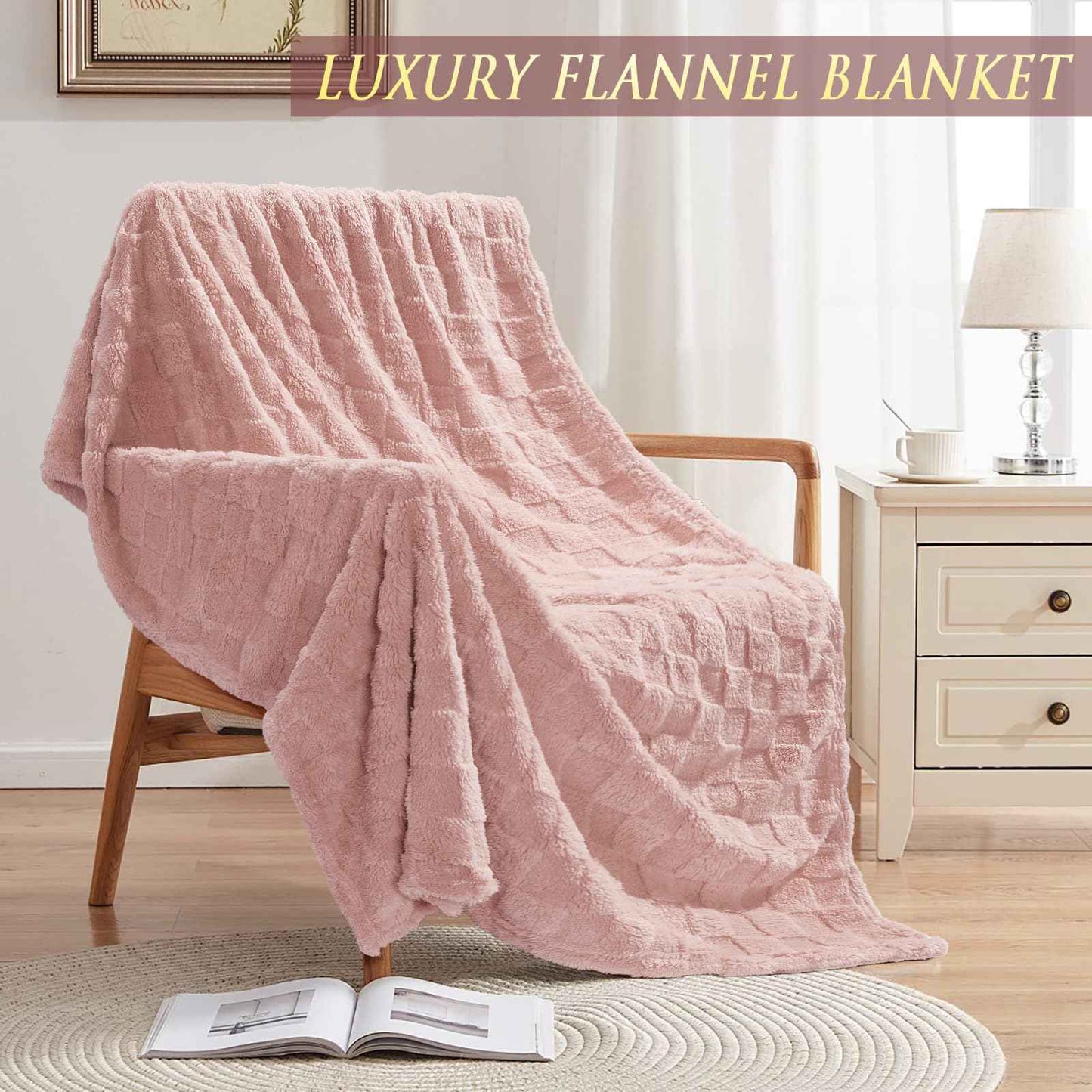 Christmas Birthday Gifts for Women, Self Care Get Well Soon Gift Baskets for Women, Rose Relaxing Spa Gifts Care Package w/ Luxury Blanket, Unique Gift Ideas for Mom Her Wife Girlfriend Friend Sister