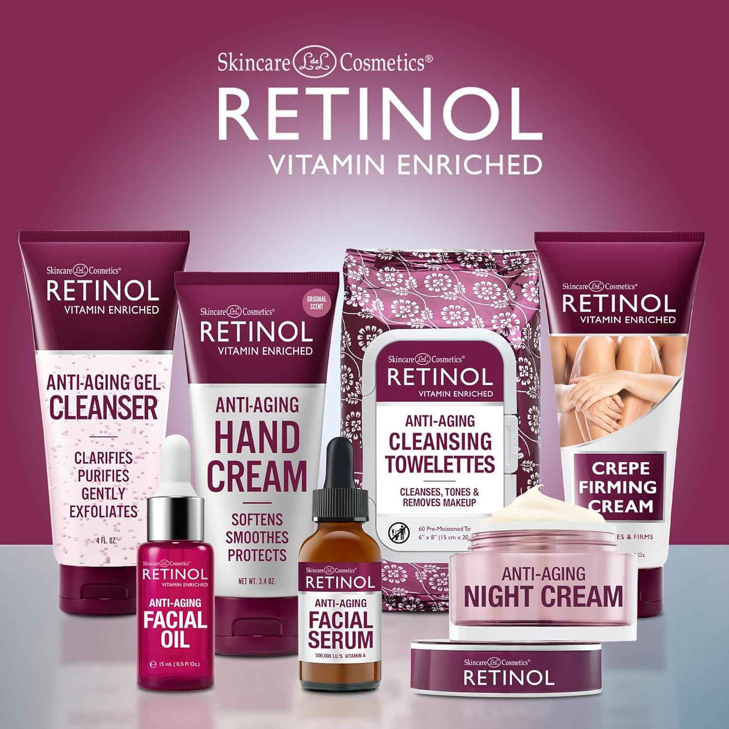 Retinol Anti-Aging Hand Cream & Gold Peel-Off Mask Set - Hydrate, Lift & Protect Skin