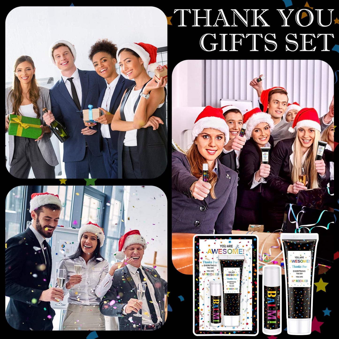 Dansib 30 Pack Employee Teacher Appreciation Gifts Bulk Lip Balm Hand Cream Teacher Employee Staff Team Thank You Gifts You're Awesome Volunteer Nurse Appreciation Party Favor for Women Men Coworker
