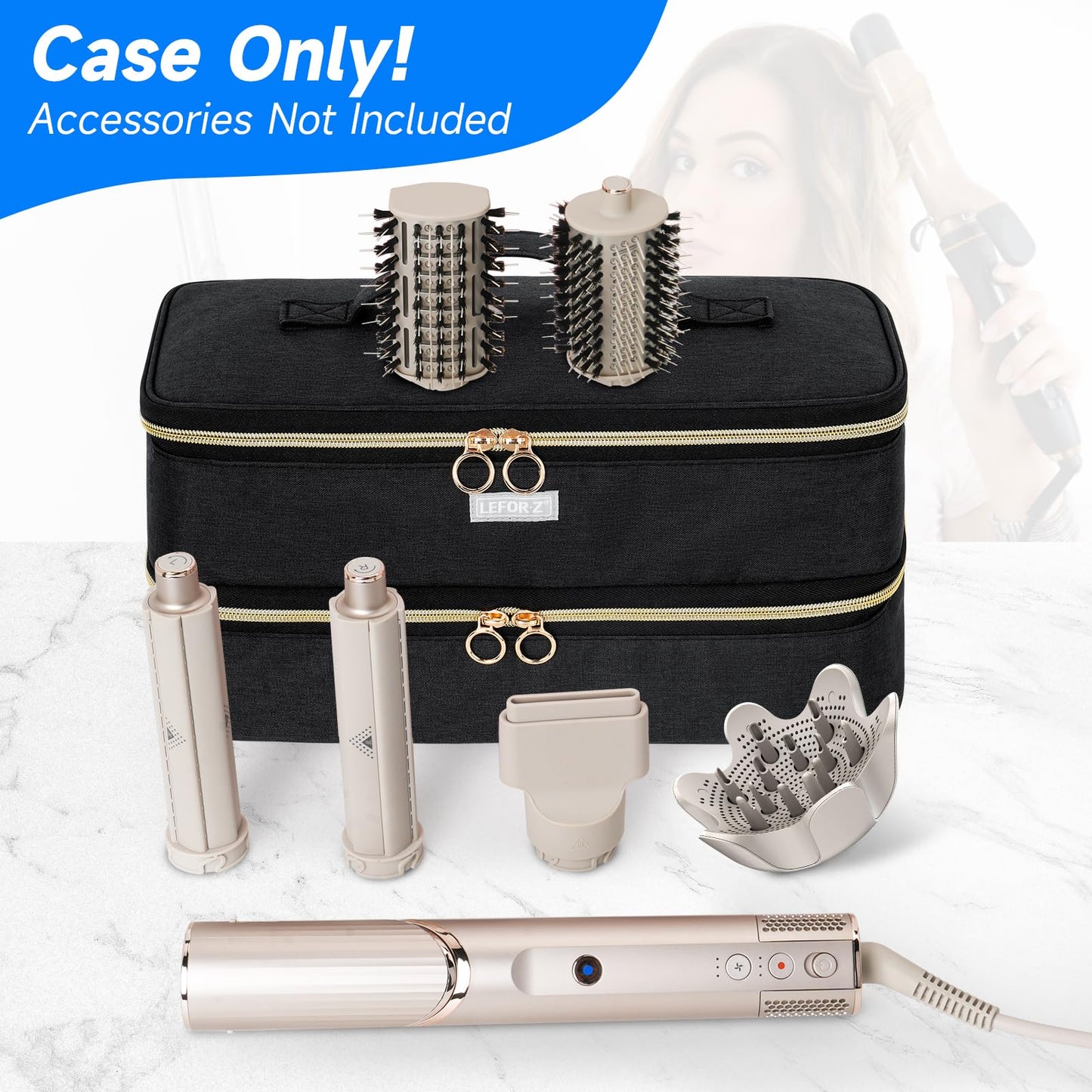 Travel Carrying Case Compatible with Shark Glam/Shark Flexstyle/FlexFusion