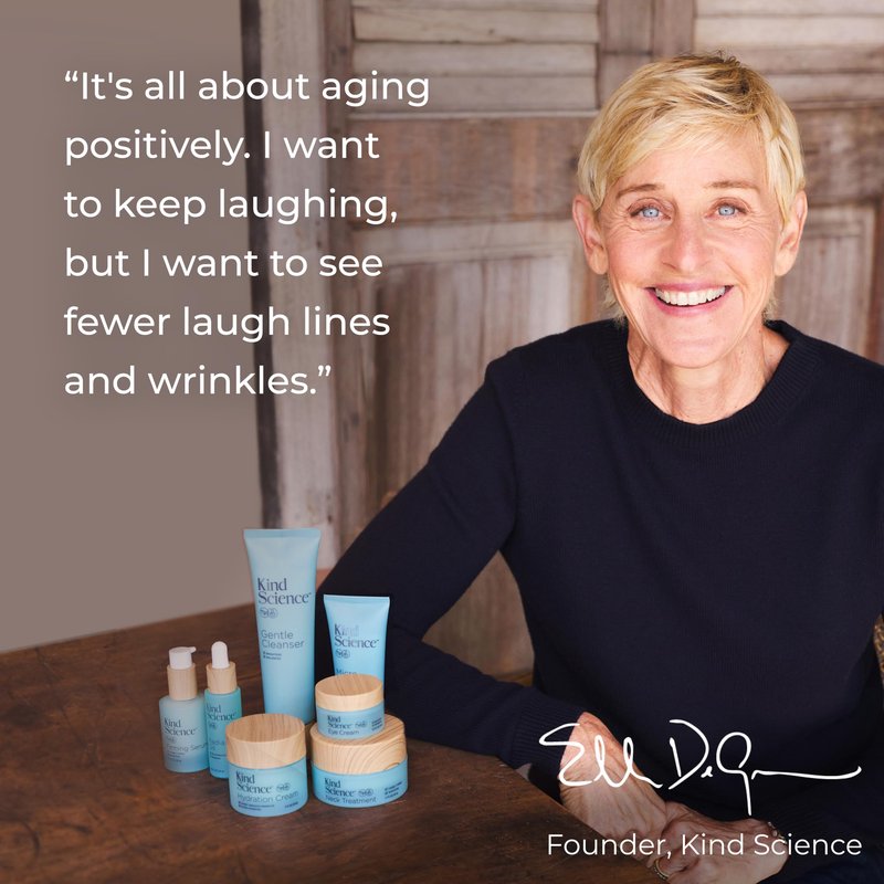 Kind Science 5-Piece Deluxe Anti Aging Skin Care Set for Day + Night Hydration, Anti Aging Treatment, Cleansing & Exfoliation - For Dry and Sensitive Skin - Fragrance Free, Cruelty Free
