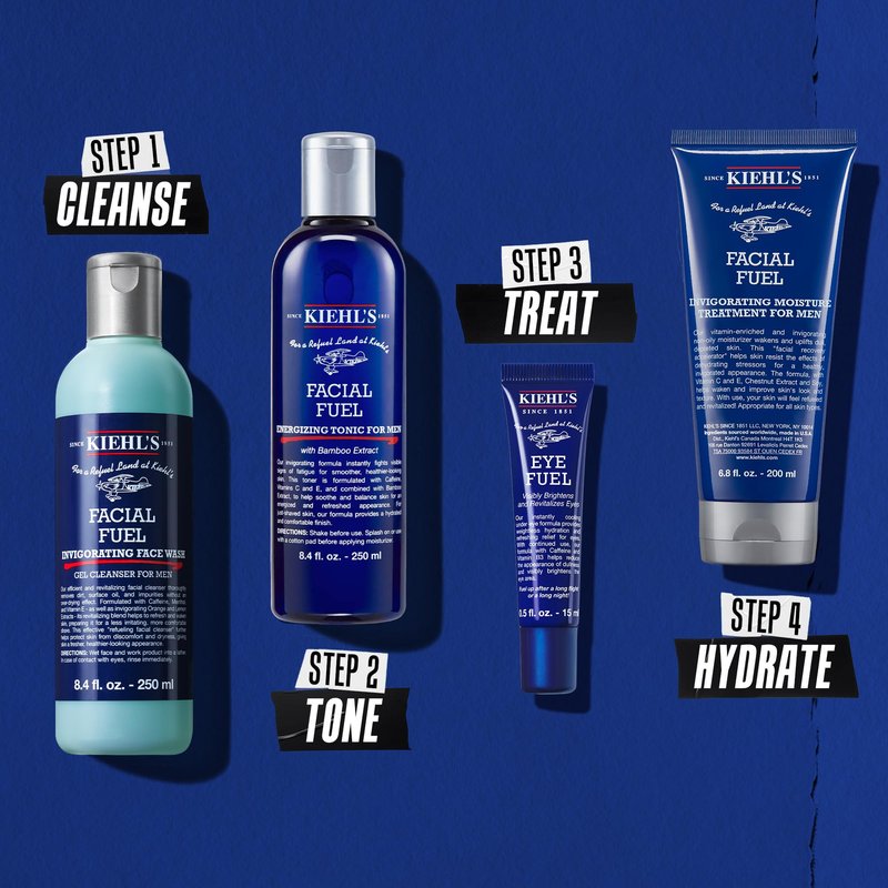 Kiehl's Facial Fuel Moisturizer, Men's Face Cream, with Vitamin C and Caffeine that Contain Antioxidants to Help Energize and Reduce Dullness, Non-Greasy, Paraben, and Sulfate Free - 4.2 fl oz