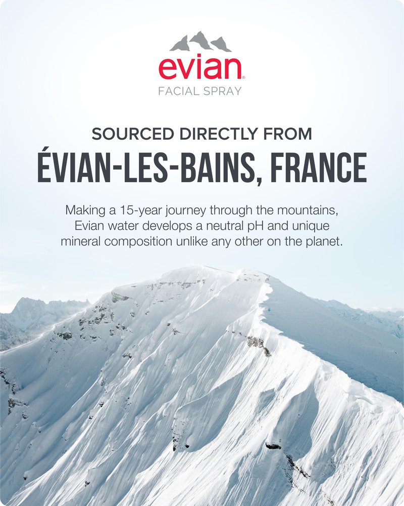 Evian Facial Spray 1.7 oz Travel Trio - Hydrating Mineral Water Mist for Face & Skin - Refreshes Makeup and Tones - TSA-Approved Mini Facial Spray to Hydrate and Refresh Skin Anywhere