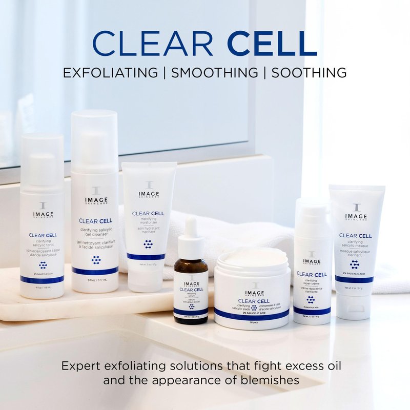 IMAGE Skincare, CLEAR CELL Salicylic Clarifying Pads, Exfoliating Wipes to Clarify Pores for Oily Prone Skin, 60 Pads