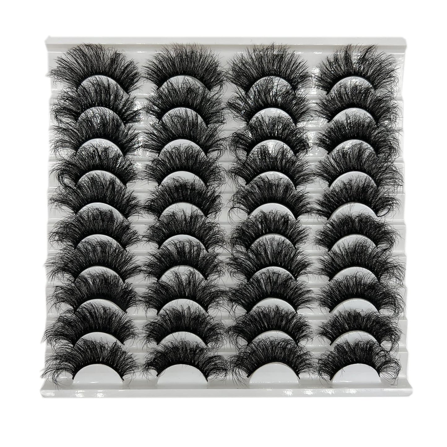 TIKILEY Mink Eyelashes Fluffy 20 MM 3D Thick Big Faux Mink Lashes Natural Look, Wholesale Cat Eye Dramatic Long 20MM Eye Lashes Pack