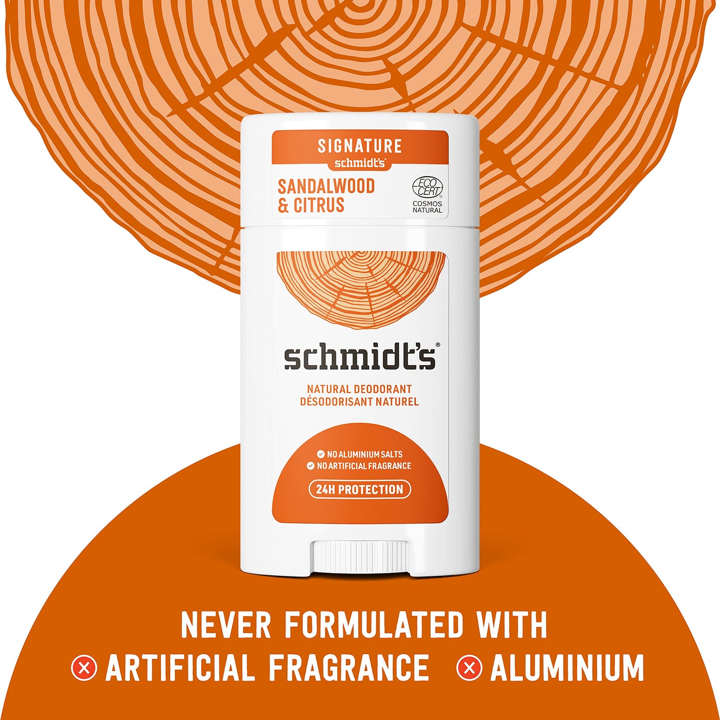 Schmidt's Aluminum Free Natural Deodorant Charcoal & Magnesium 2 Count For Women and Men, with 24 Hour Odor Protection & Aluminum Free Natural Deodorant