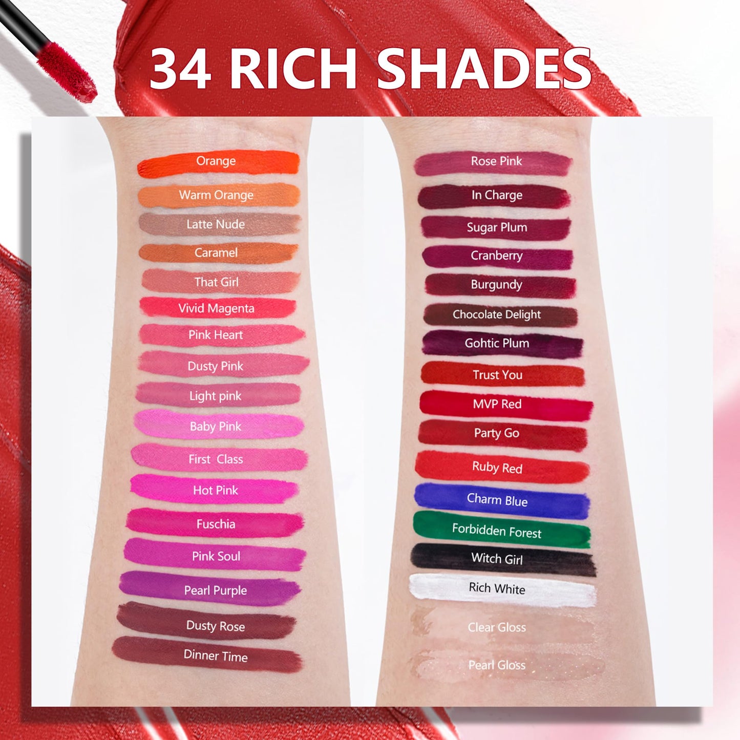 MAKI YIKA 3Pcs Matte Liquid Lipstick Makeup Set, Dark Red Purple Nude Lipstick Long Lasting Smudge Proof Transfer Proof Lip Makeup