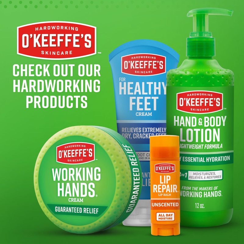O'Keeffe's for Healthy Feet Foot Cream - 3 oz Travel Size Tube (1 Pack) - Guaranteed Relief for Extremely Cracked, Dry Feet, Repairing Skincare, Instantly Boosts and Retains Moisture Levels