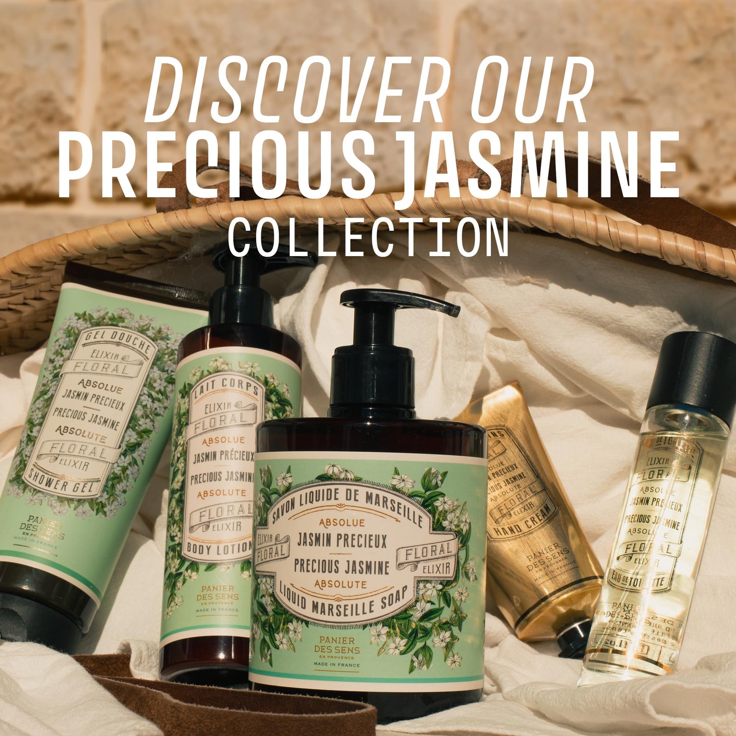 Panier des Sens Jasmine Hand Soap - Premium Liquid Soap for Kitchen and Bathroom – French Savon de Marseille, Natural Hand Wash (97% Ingredients), Gentle & Moisturizing, 16.9 fl oz
