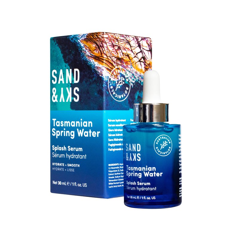 Sand & Sky Hyaluronic Acid Serum for Face - Hydrating Serum with Probiotics & Fermented Sea Kelp, Fine Line Reducing Face Serum, Plumps Skin & Smooths Wrinkles, 1 fl oz