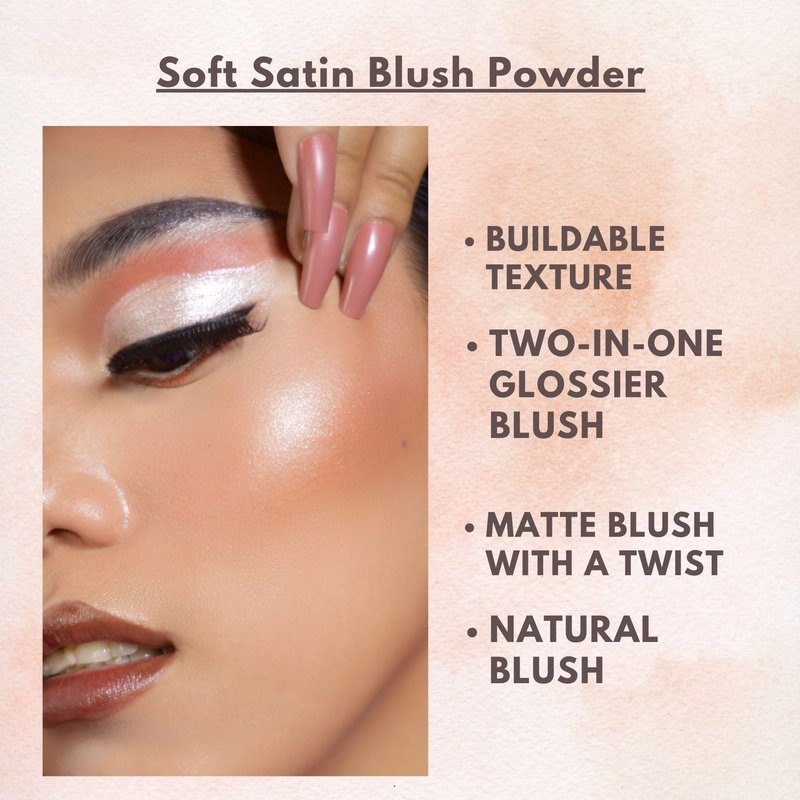 GA-DE Idyllic Soft Satin Blush Powder, 35 - Makeup Powder for Cheeks - Silky Color, Buildable Texture, Sheer to Dramatically Flushed Look - 0.28 oz