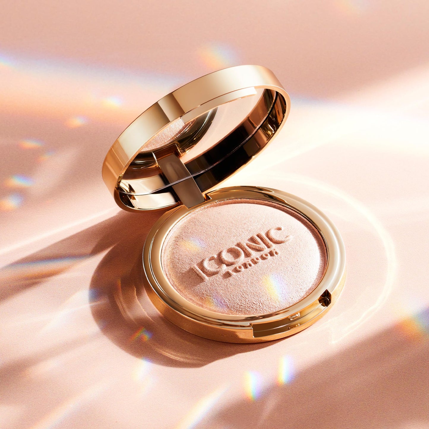 ICONIC LONDON Lit and Luminous Baked Highlighter | Pressed Powder Highlighter for a Radiant Glow, Cruelty-Free, Vegan Makeup, 0.56 oz